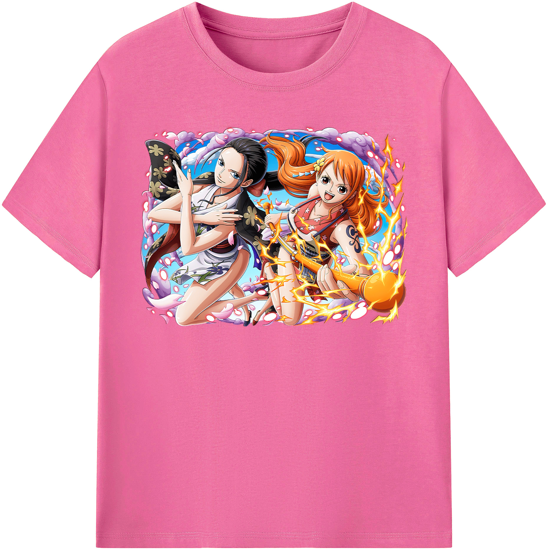 （画像用） ワンピース ナミ ONE PIECE Nami レディースカジュアルプリントTシャツ（綿100％）